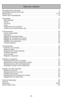 Page 4- 4 -
Renseignements importants   . . . . . . . . . . . . . . . . . . . . . . . . . . . . . . . . . . . . . . . . . . . . . . 7
Importantes mesures de sécurité  . . . . . . . . . . . . . . . . . . . . . . . . . . . . . . . . . . . . . . . . . . 10
Nomenclature  . . . . . . . . . . . . . . . . . . . . . . . . . . . . . . . . . . . . . . . . . . . . . . . . . . . . . 12-14
Tableau des caractéristiques  . . . . . . . . . . . . . . . . . . . . . . . . . . . . . . . . . . . . . . . . . . . . 15
Assemblage   ....