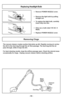 Page 54- 54 -
The vacuum cleaner creates suction that picks up dirt. Rapidly moving air carries
the dirt to the dust bag through the air flow passage. The dust bag lets the air
pass through, while it traps the dirt.
For best cleaning results, keep the airflow passage open. Check the starred areas
occasionally for clogs.  Unplug vacuum cleaner before checking airflow.
Dust Bag
AIRFLOW PASSAGE
Motor
Safety
Filter
Exhaust
Filter
Removing Clogs
➢Remove POWER NOZZLE cover.
➢Remove the light bulb by pulling
straight...