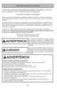 Page 8- 8 -
Información para el consumidor
ADVERTENCIA
PARA EVITAR CHOQUE ELÉCTRICO 
Nunca pase la aspiradora en las superficies húmedas o mojadas ni aspire líquidos.
No mantenga la aspiradora a la intemperie.
Cambie en seguida un cordón eléctrico gastado o roído.
Desconéctela cuando no la está usando y antes de darle servicio.
PARA EVITAR ACCIDENTES
• Excepto las aspiradoras a mano, mantenga la aspiradora sobre el suelo - no sobre las sillas,
las mesas, los escalones, las escaleras, etc. 
• Mantenga la...