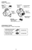 Page 11- 11 -
CONSUMABLE PARTS
Pièces remplaçables / Partes Consumibles
HEPA Media Exhaust Filter
Filtre d’évacuation HEPAAC38KDWCZV07 
Filtro de escape HEPA
Washable Primary Filter
Filtre primaire lavableAC44KDMTZ000
Filtro primario lavable
Power Cord
Cordon
d’alimentation
Cordón eléctrico
Primary Filter
(inside)
Filtro primario
(dentro) Filtre primaire
(à l’intérieur)Cord Rewind Button
Bouton de rappel
du cordon
Botón de retracciónCarrying Handle
Poignée de
transport
Mango para
transportar
Exhaust Filter...