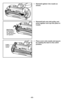 Page 40- 40 -
Belt Pulley
Entraînement
de l’agitateur
Rueda dentada
del agitador
Latch
Loquet
Cierre
➢Reinstall agitator into nozzle as
shown.
➢Reinstall belt onto belt pulley and
press agitator end cap into place in
nozzle.
➢Place cover onto nozzle and secure
by rotating the latch to the LOCK
position. 