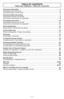 Page 3- 3 -
TABLE OF CONTENTS
Table des matières / Tabla de contenido
Consumer Information  . . . . . . . . . . . . . . . . . . . . . . . . . . . . . . . . . . . . . . . . . . . . . . . . . 4
Renseignements importants . . . . . . . . . . . . . . . . . . . . . . . . . . . . . . . . . . . . . . . . . . . . . . . 5
Información para el consumidor . . . . . . . . . . . . . . . . . . . . . . . . . . . . . . . . . . . . . . . . . . . . 6
Important Safety Instructions  . . . . . . . . . . . . . . . . . . . . . . . . ....