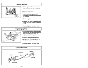 Page 34- 34 -
1)
➢Ne brancher qu’une fois l’assemblage
terminé.
➢Retirer la vis du manche.
➢Insérer le manche.
2)
➢Insérer la vis.
➢Serrer la vis.
3)
➢Insérer le cordon d’alimentation à
l’intérieur du crochet.
4)
➢Enrouler le cordon autour du crochet.
➢Fixer la fiche au cordon d’alimentation à
l’aide de son agrafe.
Colocación del mango
Montaje
Assemblage
Montage du manche
1)➢No enchufe hasta que el montaje esté
completo.
➢Quite el tornillo del mango.
➢Meta el mango con los sujetadores del 
cordón en la parte...