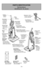 Page 14- 14 -
PARTS IDENTIFICATION
Nomenclature
Identificación de piezas
Height Adjustment Lever Levier de réglage de hauteur
Palanca para ajustar la altura Hose
Tuyau
Manguera
Hose Holder
Soporte para
la manguera Porte-tuyau
Dust Cover
(Dust Bag
Inside)Couvercle (du
sac à poussière)
Cubierta de bolsa
(Bolsa está adentro) Exhaust Filter (Inside)
Filtro de escape (dentro) Filtre déchappement (à lintérieur)
Crevice Tool
Suceur plat
Herramienta
para
hendiduras
Wand Tube
Tubo
Dusting Brush Brosse à
épousseter...