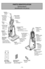 Page 14- 14 -
PARTS IDENTIFICATION
Nomenclature
Identificación de piezas
Dust Bag
MC-V155MT Sac à poussière
Bolsa del polvo Belt MC-V270B
Correa Courroie
Exhaust Filter
MC-V191H
Filtro de escape Filtre déchappement
HoseTuyau
Manguera
Hose Holder
Soporte para
la manguera Porte-tuyau
Dust Cover
(Dust Bag
Inside)Couvercle (du
sac à poussière)
Cubierta de bolsa
(Bolsa está adentro) Exhaust Filter
(Inside)
Filtro de escape (dentro) Filtre déchappement
(à lintérieur)
Crevice Tool
Suceur plat
Herramienta
para...