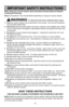 Page 9- 9 -
When using your vacuum cleaner, basic precautions should always be followed,
including the following:
Read all instructions in this manual before assembling or using your vacuum c\
leaner.
WARNING To reduce the risk of fire, electrical shock, injury:
1. Use your vacuum cleaner only as described in this manual.  Use only with Pan\
asonic
recommended attachments.
2. Disconnect electrical supply before servicing or cleaning out the agitator area. Failure
to do so could result in the agitator...