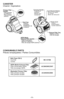 Page 11- 11 -
CONSUMABLE PARTS
Pièces remplaçables / Partes Consumibles
Belt (Type CB-3)
CourroieMC-V370B
Correa
HEPA Media Exhaust Filter
Filtre d’évacuation HEPAAC38KDWCZV07 
Filtro de escape HEPA
Washable Primary Filter
Filtre primaire lavableAC44KDSCZ000
Filtro primario lavable
Power Cord
Cordon
d’alimentation
Cordón eléctrico
Primary Filter
(inside)
Filtro primario
(dentro) Filtre primaire
(à l’intérieur)Cord Rewind Button
Bouton de rappel
du cordon
Botón de retracciónCarrying Handle
Poignée de
transport...