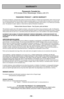 Page 64- 64 -
Panasonic Canada Inc.5770 Ambler Drive, Mississauga, Ontario L4W 2T3
PANASONIC PRODUCT - LIMITED WARRANTY
Panasonic Canada Inc. warrants this product to be free from defects in material and workmanship under normal use and
for a period as stated below from the date of original purchase agrees to, at its option either (a) repair your product with
new or refurbished parts, (b) replace it with a new or a refurbished equivalent value product, or (c) refund your purchase
price. The decision to repair,...