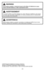 Page 2- 2 -
© 2015 Panasonic Appliances Company of America,
Division of Panasonic Corporation of North America
All rights reserved / Tous droits réservés / Todos los derechos están reservados
WARNING
This product contains a chemical known to the State of California to cause
cancer and birth defects or other reproductive harm.
ADVERTENCIA
Este producto contiene un químico conocido en el estado de California que causa
cáncer y defectos de nacimiento u otros daños para la fertilidad.
AVERTISSEMENT
Ce produit...