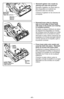 Page 41- 41 -➢ Press lower plate onto nozzle and
snap the latch into place.  Reinstall
three (3) screws into lower plate.
     Positionner la plaque inférieure sur la
tête d'aspiration et affixer le taquet de
la plaque à la position de verrouillage.
Remettre les 3 trois vis de la plaque
inférieure.
     Presione el plato inferior sobre la
boquilla y encaje el pestillo en su lugar.
Reinstale los tres tornillos en el plato
inferior.
➢ Reinstall lower plate by aligning
tabs on front edge of lower plate
with...