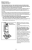 Page 29- 29 - This vacuum cleaner also has a motor protector by-pass valve which prevents
motor overheating and damage.  The valve opens to provide cooling air when a
clog prevents normal air flow to the vacuum cleaner suction motor. You will notice
a change of sound as air rushes through the valve opening.
Cet aspirateur est doté d'un protecteur de moteur à soupape qui empêche le moteur de
surchauffer et de s'endommager. La soupape s'ouvre pour laisser entrer de l'air frais
lorsqu'une...