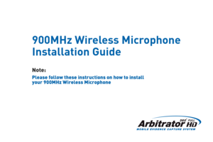 Page 1900MHz Wireless Microphone  
Installation Guide
Note:
Please follow these instructions on how to install  
your 900MHz Wireless Microphone 