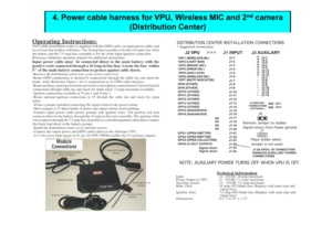Page 64. Power cable harness for VPU, Wireless MIC and 2nd
camera
(Distribution Center)   
