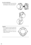 Page 2020

 q  Attach the camera onto the camera attachment 
while  aligning  the  "OPEN"  mark  of  the  camera 
with the projection of the camera attachment.
Important:
	 •	 When	 mounting	the	camera	 body,	cables	 shall	
be  run  between  the  camera  attachment  and 
mounting base as indicated by the arrow in the 
illustration. 
  * Cable  running  as  indicated  by  the  arrow  is  an 
example.  Cable  running  shall  be  varied  with 
installation environment. 
    
LOCKOPEN
LOCKOPEN
Projection 