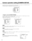 Page 88
Camera operation setting [CAMERA SETUP]
The  following  describes  the  camera  operation  settings.  The  following  settings  can  be  configured  on  the  "CAMERA  SETUP"  screen 
displayed from the top screen.  Refer to page 5 for how to call up the screen. 
The settings configured on the "CAMERA SETUP" screen will be saved as a scene file. 
1. Register a scene file [SCENE1/SCENE2]
It  is  possible  to  register  2  patterns  of  scene  file.  For  example,  when  different...