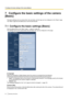 Page 387   Configure the basic settings of the camera
[Basic]
The basic settings such as camera title, time and date, and the logs can be configured on the “Basic” page.
The “Basic” page has the [Basic] tab, and the [Internet] tab.
7.1  Configure the basic settings [Basic] Click the [Basic] tab on the “Basic” page. ( ®page 32, page 34)
The settings such as the camera title, time and date, etc. can be configured on this page.
[Language]
Select the language to initially display when the camera is accessed from...