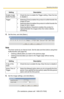 Page 89Operating Instructions
[For assistance, please call: 1-800-272-7033] 83
4.Set the time, and click [Next>].
Note
The timer works by an internal clock. Set the date and time before using timer 
buffer/transfer (see page 
64).
 Clicking [].
SettingDescription
Enable Image 
Buffer/Transfer Check the box to enable the Trigger setting. Clear the box 
to disable it.
Trigger Selecting [Timer] enables this product to buffer/transfer the 
image by timer.
 Selecting [Alarm] enables this product to...