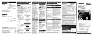 Page 1Please read these instructions carefully before attempting to connect, 
operate or adjust this product. Please save this manual. 
Spanish Quick Use Guide is included. 
(Guía para rápida consulta en español está incluida.)
LSQT0532B
For assistance, please call : 1-800-211-PANA(7262) or send e-mail to :\
 consumerproducts@panasonic.com
Video Cassette Recorder
Operating Instructions
(Basic Operations)
For advanced operations, see the separate 
“Advanced Operations” instruction book.
Model No. PV-V402
Table...