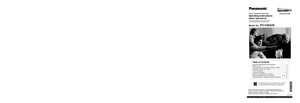 Page 1LSQT0765 A
Video Cassette Recorder
Operating Instructions
(Basic Operations)
For advanced operations, see the separate 
“Advanced Operations” instruction book.
Model No. PV-V4624S
• Limited Warranty  Customer Services Directory  Guía para rápida consulta (Spanish Quick Use Guide)
- 12 -
- 11 -
 Guía para rápida consulta (Spanish Quick Use Guide)  Location\
 of Controls (Multi Function Display, Rear View of the VCR)
- 9 -
Panasonic Consumer Electronics Company, 
Division of Matsushita Electric...