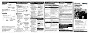 Page 1Please read these instructions carefully before attempting to connect, 
operate or adjust this product. Please save this manual. 
Spanish Quick Use Guide is included. 
(Guía para rápida consulta en español está incluida.)
LSQT0576B
For assistance, please call : 1-800-211-PANA(7262) or send e-mail to :\
 consumerproducts@panasonic.com
Video Cassette Recorder
Operating Instructions
(Basic Operations)
For advanced operations, see the separate 
“Advanced Operations” instruction book.
Model No. PV-V462
Table...