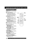 Page 5858For assistance, please call : 1-800-211-PANA(7262) or send e-mail to : consumerproducts@panasonic.com
Spanish Quick Use Guide/ Guía para rápida consulta
Por ayuda llame al 1-800-211-PANA(7262) o envie e-mail a : consumerproducts@panasonic.com
1
Para buscar una escena particular
Búsqueda hacia adelante 
Presione 
FF/SLOW+ en el modo de reproducción.
Búsqueda hacia atrás 
Presione 
REW/SLOW- en el modo de reproducción.
(Para liberar, presione PLAY)
Para saltar un capítulo o una pista
Salto hacia...