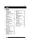 Page 6262For assistance, please call : 1-800-211-PANA(7262) or send e-mail to : consumerproducts@panasonic.com
Index
AACTION button ................................. 8, 18
Accessories............................................ 4
ADD/DELETE button
    (Add or Delete a Channel).................. 8, 19
Audio Broadcast types
  (Stereo/SAP/Mono) ............................ 2 6
Audio Mode (Playback, Recording) .... 2 7
Auto Operation Functions .................... 3 1
Auto Shut-Off...