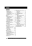 Page 6666For assistance, please call : 1-800-211-PANA(7262) or send e-mail to : consumerproducts@panasonic.com
INDEX
AACTION button ................................. 8, 18
Accessories............................................ 4
ADD/DELETE button
  (Add or Delete a Channel)............ 8, 19
Audio Broadcast types
  (Stereo/SAP/Mono)............................ 2 6
Audio Mode (Playback, Recording) .... 2 7
Auto Operation Functions .................... 3 1
Auto Shut-Off ........................................ 3...