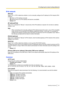 Page 161IPv6 network[Manual]
Select “On” or “Off” to determine whether or not to manually configure the IP address for IPv6 network (IPv6
address).
• On:  Enter an IPv6 address manually.
• Off:  Manual entry of an IPv6 address will become unavailable.
• Default:  Off
[IP address(IPv6)]
When “On” is selected for “Manual”, manual entry of the IPv6 address is required. Do not enter an address
already in use.
Note
•When connecting to the manually configured IPv6 address beyond the router, use an IPv6 compatible...