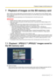 Page 497   Playback of images on the SD memory cardWhen clicking a time and date listed on the log list window, the “Live” page will turn to the “Playback” page.
When images associated with the clicked time and date are on the SD memory card, the first image of them
will be displayed.
The display format varies depending on the “Recording format” of the SD memory card.
IMPORTANT
•Refresh interval of images may become slow during playback or download.
• When many images are saved on the SD memory card, it may...