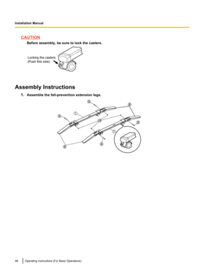 Page 48Locking the casters
(Push this side)   