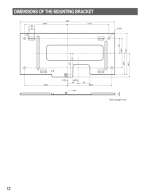 Page 1212
DIMENSIONS OF THE MOUNTING BRACKET
6.5 22.5
M549 45180.5 186.5
90
47
180.5174.5398
26
63
4-φ10
8
124.2
89.4
173.7
99.3
22
R1
(Unit of length: mm) 