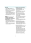 Page 121- 121 -
Otro
∫Cargador Si usa el cargador cerca de una radio, su 
recepción podría ser perturbada.
 Mantenga el cargador a 1 m o más distante de 
la radio.
 El cargador podría generar sonidos como de 
zumbido mientras se usa. Esto no es un 
funcionamiento defectuoso.
 Después del uso, tenga cuidado de 
desconectar el dispositivo de alimentación del 
toma corriente (Una muy pequeña cantidad de 
corriente se consume si se deja conectado).
 Mantenga siempre limpios los terminales del 
cargador y de la...