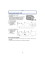 Page 42Grabación
- 42 -
GrabaciónAcerca del monitor LCD
Pulse [DISP.] para cambiar.
AMonitor LCD
• Cuando aparece la pantalla  del menú, el botón [DISP.] 
no se activa. Durante la reproducción con zoom, 
mientras reproduce las imágenes en movimiento y 
durante una diapositiva, sólo puede seleccionar 
“Visualización normal E” o “Sin visualización  G”.
En modo de grabación
En el modo de reproducción
∫ Línea directriz de la grabación
Esto se utiliza como una referencia de composición, como el balance, mientras se...