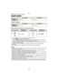 Page 50Grabación
- 50 -
∫El rango del flash disponible
(DMC-FH25)   (DMC-FH24) 
(DMC-FH5) (DMC-FH2) 
∫ Velocidad de obturación para cada ajuste del flash
¢1 La velocidad de obturación cambia según el ajuste [Estab.or].
¢ 2 Cuando [ ] en [Sens.dad] está ajustado.
• ¢ 1, 2: La velocidad de obturación llega a un máximo de 1 segundo en los casos siguientes.
– Cuando el estabilizador óptico de la imagen está ajustado en [OFF].
– Cuando la cámara ha percibido una pequeña trepidación cuando el estabilizador óptico de...