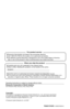 Page 12Panasonic Corporation of North AmericaPQQX15748YA
   KK0507HK2010
Panasonic System Networks Co., Ltd. 2007
Carefully pack your unit, preferably in the original carton.
Attach a letter, detailing the symptom, to the outside of the carton.
Symptom
Operating Instructions is subject to change without notice.
Send the unit to an authorized servicenter, prepaid and adequately insured.
Do not send your unit to the Panasonic Corporation of North America listed below or to
executive or regional sales offices....