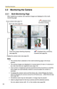 Page 50Operating Instructions
50
2.3 Monitoring the Camera
2.3.1 Multi-Monitoring Page
After registering a camera, the camera’s images are displayed on the multi-
monitoring page.
Note
 The camera that is selected on the multi-monitoring page is the focus camera.
 The camera images are displayed in 4-screen layout (2 rows x 2 columns) in the order that they  are registered (see 
page 79).
 If the number of registered cameras e xceeds the limit of screens in a window, 
extra pages are automatically created to...