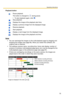 Page 75Operating Instructions
75
Playback button
Note
 You can rearrange the images on the multi-playback page by dragging and dropping the images (see 
page 85). When you restart this software, the 
original order is restored.
 The settings (camera name, recording time, frame rate display, number of screens in a window, multi-playback page layout, etc.) can be changed for the 
multi-playback page on the preference page (see 
page 87).
 If there are overlapping recordings on the same camera, the images are...