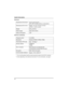 Page 1818
Useful Information
General
HD-PLC interface
Operational environment 0–40 °C (32–104 °F)
20%–85% humidity (without condensation)
Dimensions (W x D x H) Approx. 121 mm x 40 mm x 70 mm
(4 3/4” x 1 9/16” x 2 3/4”)
Weight 240 g (0.53 lb.)
Power supply Input 120 V, 60 Hz
Power consumption 4 W
Frequency band 4–28 MHz
Modulation Wavelet OFDM (16 PAM–2 PAM)
Transmission PHY rate
Max. 190 Mbps
*1
*1 This is the theoretical maximum data transmission speed of the HD-PLC standard.
Access method CSMA/CA
TDMA
Error...