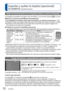 Page 1212   VQT2P58
  Insertar y quitar la tarjeta (opcional)/
la batería 
(Continuación)
Carga de batería y capacidad de memoria restantes
Fotografías restantes (→96)Visualizado cuando no hay tarjeta insertada 
(las fotografías se guardarán en la memoria incorporada)
Capacidad restante de la batería (sólo cuando se usa batería)
(parpadea en rojo)
Si la marca de la batería parpadea en rojo, vuelva a cargar la batería 
o sustitúyala. (→9)
Cuando está operando
La tarjeta 
 o la memoria incorporada  se iluminan en...