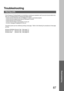 Page 8787
Troubleshooting
Troubleshooting
Starting with:
If the Panasonic Printing System is not printing or working as expected, and if you are not sure what to do, 
start your troubleshooting by checking the basics below:
  Ensure that the Ethernet LAN (10/100Base-T) Cable is connected properly
  Ensure that the programmed Internet Parameter is correct
  Ensure that the unit is turned on
  Ensure that the Paper is set properly on the unit
  No error message is displayed on the unit
The above points can...