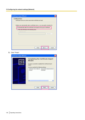 Page 1285.Click “Finish”.
128Operating Instructions
15 Configuring the network settings [Network]   