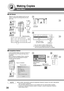 Page 38
38
Making Copies
Basic Menu
■
■ ■
■
■  Job Queue
Refers to a list of jobs waiting to print; you can
delete or change the printing priority (for print
jobs only).
Job
 1
Job
 2
Job
 3
Job 3
Job 1
Job 2
Deleted
Select the job(s) ∗
you wish to delete
∗∗
∗
You can select to delete multiple/all jobs.
∗∗Priority can be selected for print jobs only
when the optional HDD (DA-HD31) is installed.
Select the job(s)
NOTE●
The PRINT JOB QUEUE requires the Application Password, however, the COPY JOB QUEUE
does not...