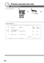 Page 182182
Printout Journals and Lists
Fax Parameter List
To Print a Fax Parameter List.1
BERLIN
ANTARTICA
2
Sample Fax Parameter List
************* -FAX PARAMETER LIST- ************** DATE MMM-dd-yyyy ***** TIME 15:00 ***** P.01
   (1)      (2)                    (3)                                  (4)         (5)   No.      DESCRIPTION            SELECTION                            CURRENT     STANDARD
                                                                        SETTING     SETTING
   000...