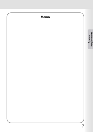 Page 7
6
System 
Requirements

7
System 
Requirements

Memo 