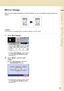 Page 3939
 Chapter 2    SD Print Settings
Mirror Image
When you print images individually or thumbnail indexes, you can print laterally reversed image of an 
original.
zThis function is not available when an image is selected in the File List tab. 
1Select “More Settings”.
zTo display “More Settings”, refer to steps 1 
to 6 of Printing from SD Memory Card 
(see page 11).
2Select “Mirror”, and then select 
“Close”.
Ex:When “More Settings” is selected in 
“Thumbnail/Index Print” tab.
zFor the following procedure,...