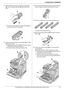 Page 171. Introducción e instalación
17Comuníquese con un distribuidor autorizado Panasonic para obtener ayuda.
11Sujete firmemente el cartucho del tambor monocromático 
(
q) y retire la bandeja protectora (r) deslizándola hacia 
usted.
LNo toque ni raye la superficie verde del tambor (s) en la 
par te inferior del car tucho del tambor.
12Inser te el car tucho del tambor monocromático (t) en el lado 
derecho de la unidad.
LAsegúrese de que las flechas (u) coincidan para inser tar 
correctamente el car tucho del...