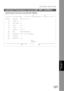 Page 127Journals and Lists
127
Individual Transmission Journal (IND. XMT JOURNAL)
Printout Journals
and Lists
Sample Individual Transmission Journal (IND. XMT JOURNAL)
(1) (2)
************** -IND. XMT JOURNAL- **************** DATE MMM-dd-yyyy ***** TIME 15:00 *********
(10)(11)DATE/TIME = MMM-dd-yyyy 09:00
(3)JOURNAL No. = 21
(4)COMM. RESULT = OK
(5)PAGE(S) = 001
(6)FILE No. = 010
(7)DURATION = 00:00:16
(16)MODE = MEMORY/TRANSMISSION
(17)DESTINATION = [001] / 555 1234 /ABCDEFG
(18)RECEIVED ID =
(19)RESOLUTION =...