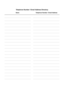 Page 135Telephone Number / Email Address Directory
Name Telephone Number / Email Address 