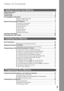 Page 33
Table of Contents
Safety Information .......................................................................................................... 6
Function Key...................................................................................................................9
Control Panel ..................................................................................................................10
Pre Installation Information...
