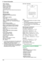 Page 138n Mass (Weight):
Approx. 12 kg (26 lb)n  Power consumption:
Standby: Approx. 6 W
Preheat: Approx. 65 W
Copy: Approx. 500 W
Maximum: Approx. 950 W (When the fuser lamp turns
on)n  Power supply:
120 V AC, 60 Hzn  Memory capacity
(for operation and storing memory):
32 MBn  Fax memory capacity:
5 MB in total
Approx. 220 pages of memory reception
Approx. 150 pages of memory transmission
(Based on the ITU-T No. 1 Test Chart in standard
resolution.)n  Voice memory capacity
Approx. 30 minutes of recording timen...